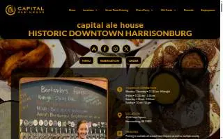 Capital Ale House of Harrisonburg website