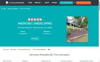 Andrews landscaping website