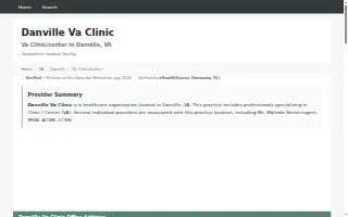 Danville VA Clinic website