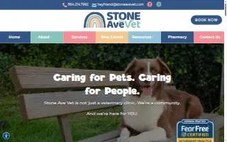 Stone Ave Vet website