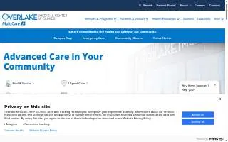Overlake Clinics Senior Health at Hidden Valley website
