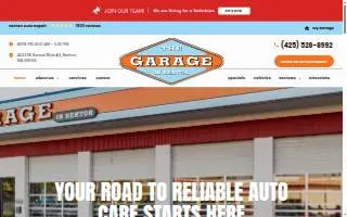 The Garage In Renton website