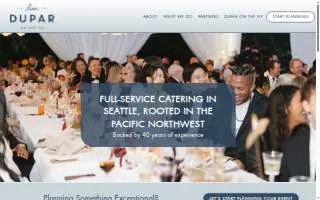 Lisa Dupar Catering website