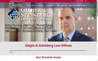 Glojek & Steinberg Law Offices, SC website