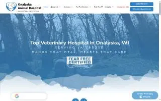 Onalaska Animal Hospital website