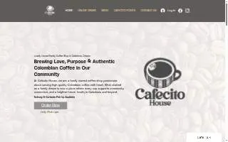 Cafecito House | Caledonia Local Coffee Shop website