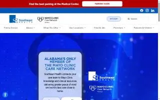 Southeast Health Medical Center Clinic website