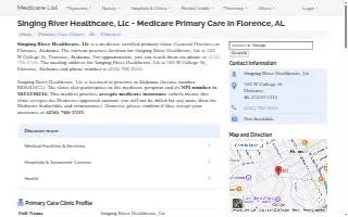 SINGING RIVER HEALTHCARE website