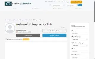 Hollowell Chiropractic Clinic website