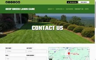 Deep Green Lawn Care - Landscaping, Weed Control, & Lawn Maintenance website