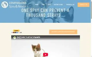 Companions Spay & Neuter Clinic website