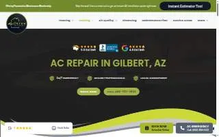 Olive Air, Heating & AC Repair of Gilbert website