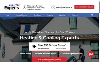 A/C Experts website