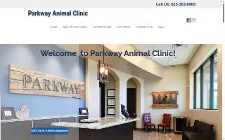 Parkway Animal Clinic website