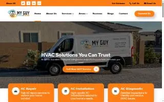 My Guy Cooling & Heating website