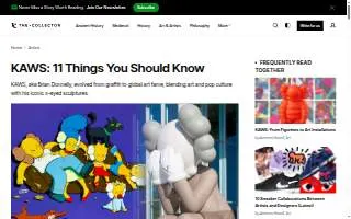 The KAWS website
