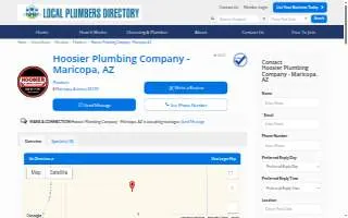 Hoosier Plumbing Company - Maricopa website