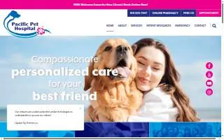 Pacific Pet Hospital website