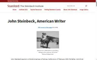 The Steinbeck House Restaurant & Event Venue website