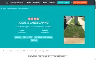 Josue’s Landscaping website