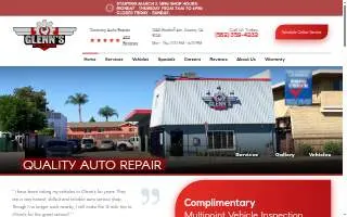 Glenn's Auto Service - Best Auto Repair Shop in Downey Ca including Lexus, Acura, Kia and Subaru Vehicles website