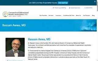 Connecticut Behavioral Health: Awwa Bassam MD website