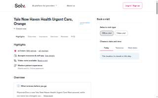 Yale New Haven Health Urgent Care Orange