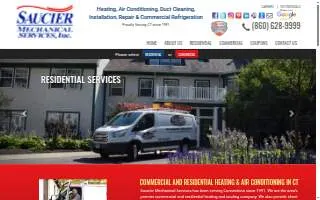 Saucier Mechanical Services website