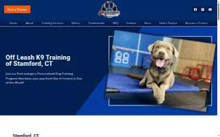 Connecticut Off Leash K9 Training website