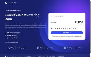 The Executive Chef Catering website