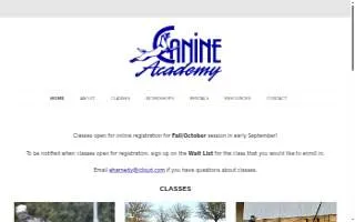 Canine Academy of Torrington website