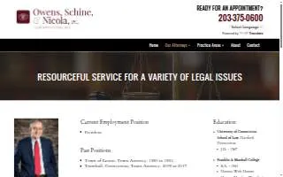 Owens, Schine & Nicola, PC website