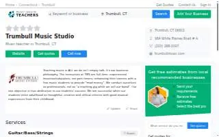 Trumbull Music Studio website