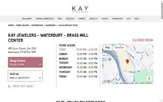 KAY Jewelers of Waterbury website