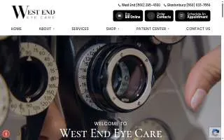 West End Eye Care of West Hartford website