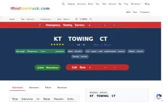 KT TOWING CT of West Haven website