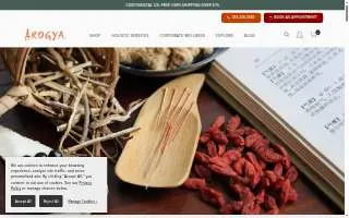 Arogya Holistic Healing website