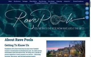 Rave Pools website