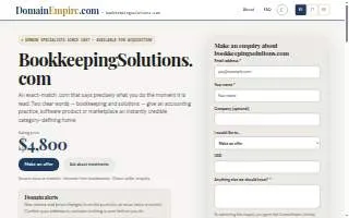 A Bookkeeping Solutions of Brookside website