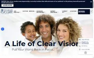 Delaware Eye Care Center of Dover website