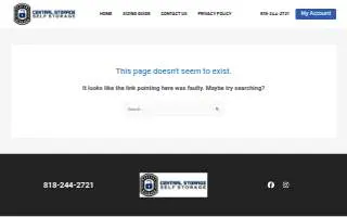 Central Storage of Dover website