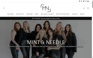 Mint & Needle Medical Aesthetics website