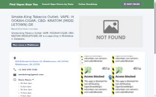 Smoke-King Tobacco Outlet- VAPE- HOOKAH-CIGAR-- KRATOM (MIDDLETOWN) DE