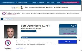 Ben Denenberg, DPM of Newark website