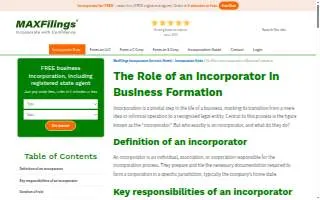 The Incorporators Ltd. website