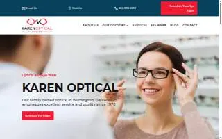 Karen Optical of Pike Creek website