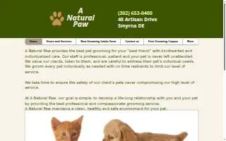 A Natural Paw website