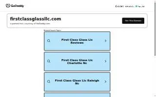 1st Class Glass LLC website
