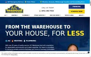AC Warehouse of Bayshore Gardens website