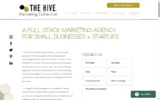 The Hive Marketing Collective website